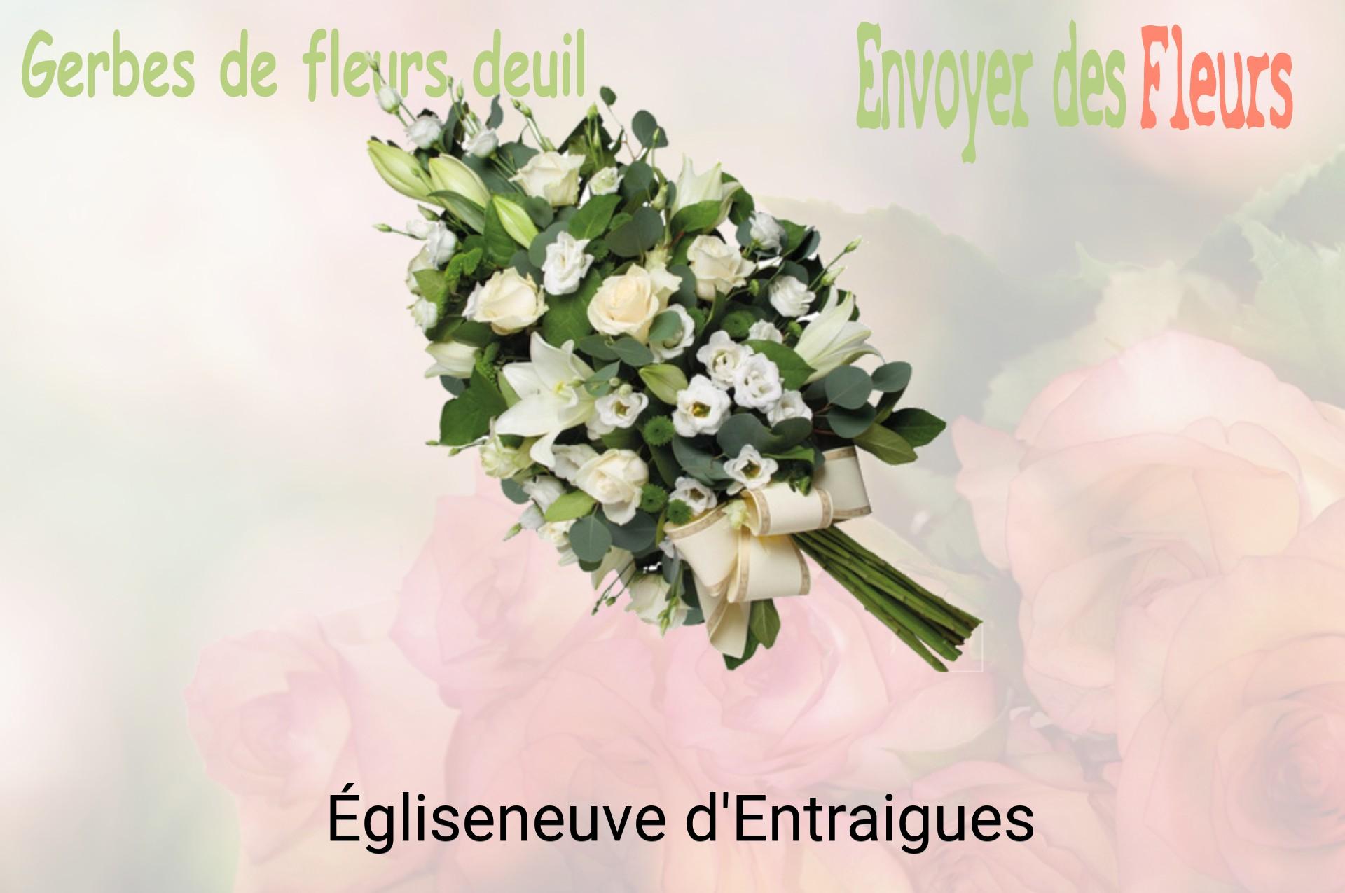 Gerbe de fleurs de deuil livrée à Égliseneuve-d'Entraigues